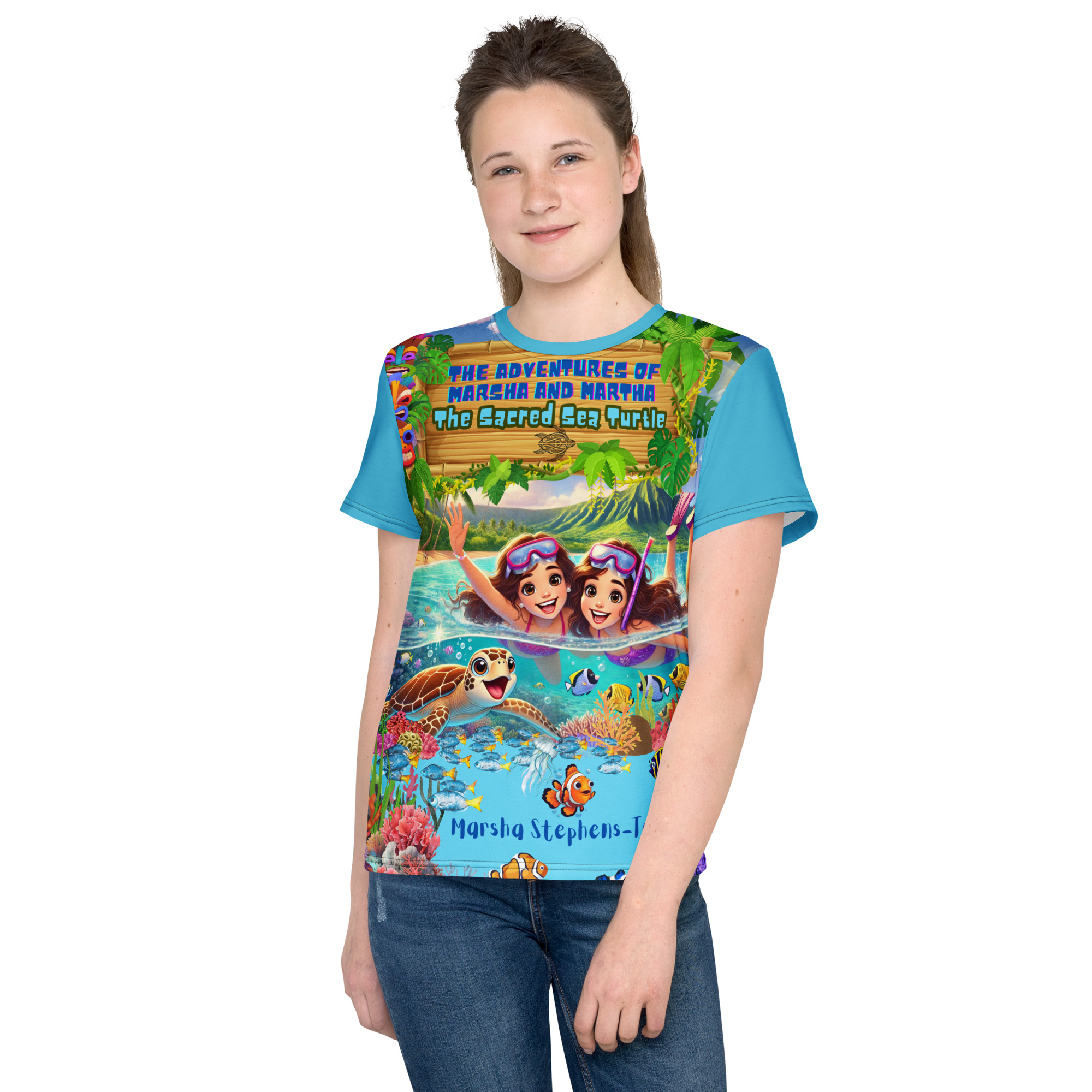 Sacred Sea Turtle Neck T-Shirt - Image 12