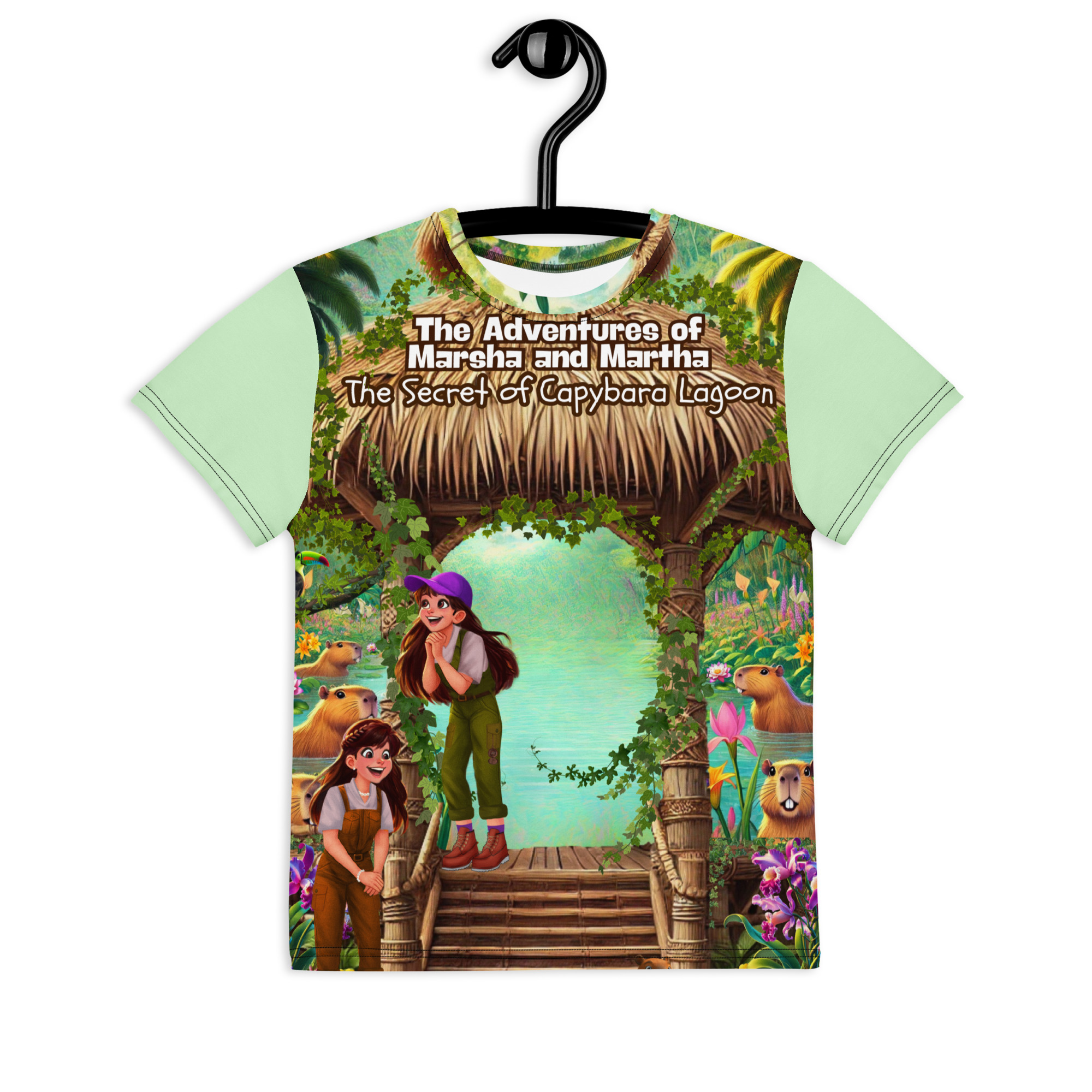 The Capybara's Lagoon Neck T-Shirt - Image 5