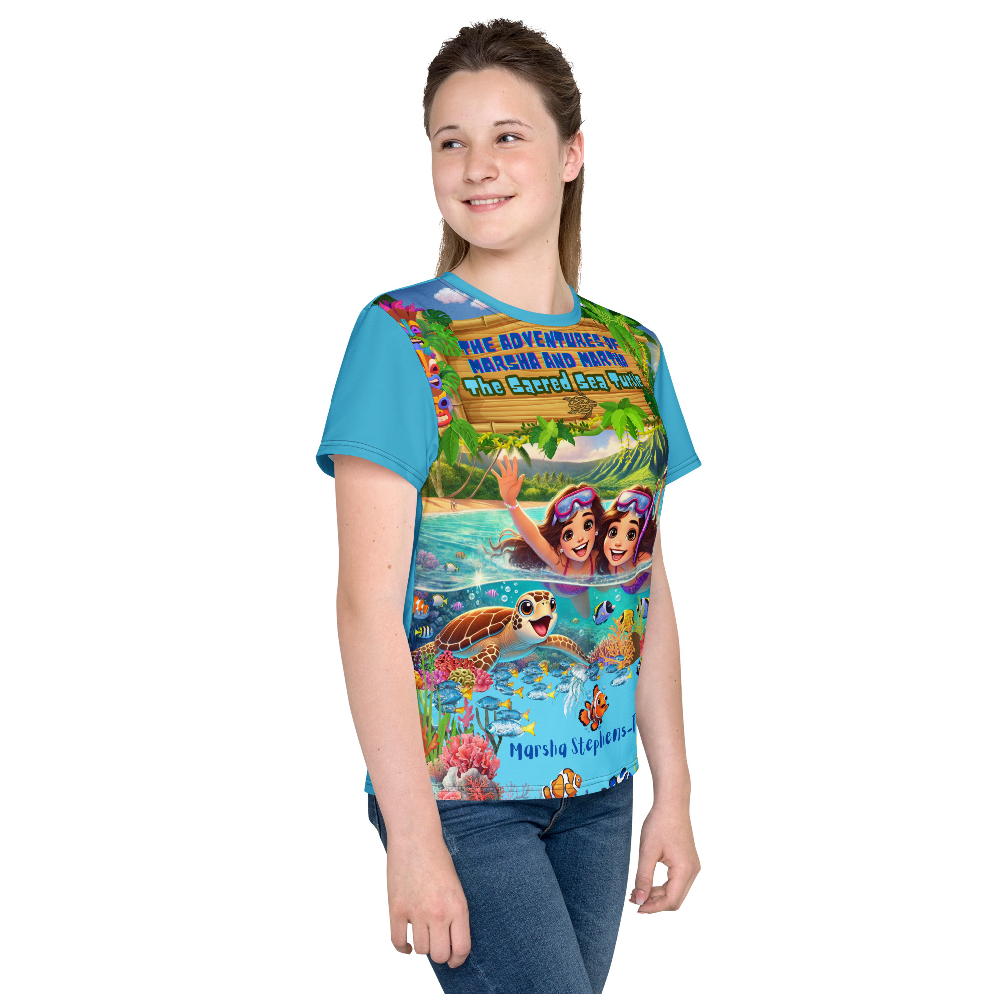 Sacred Sea Turtle Neck T-Shirt - Image 15